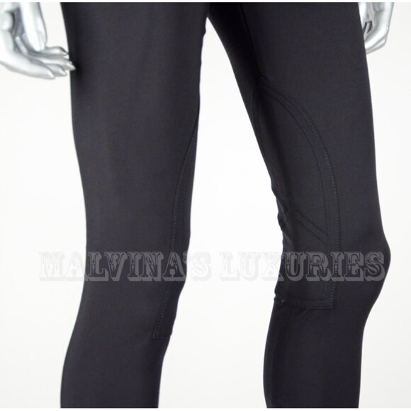 GUCCI RIDING PANTS SKINNY LEATHER TRIM BLACK COTTON BUTTONED HEMLINE IT 38 US 2 - Picture 7 of 11